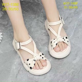 Sandal trẻ em/bé gái quai ngang thời trang gắn nơ công chúa