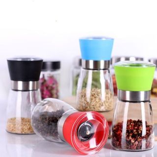 Dụng Cụ Đựng Và Xay Tiêu, Xay Hạt Tiêu, Muối, Xay To Nhỏ Tùy Chỉnh, Lọ Thuỷ Tinh, Nắp Nhựa