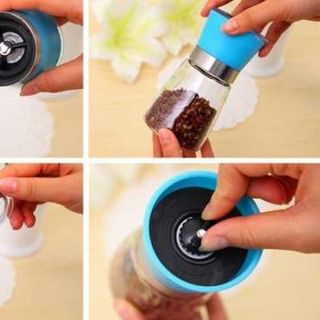 Dụng Cụ Đựng Và Xay Tiêu, Xay Hạt Tiêu, Muối, Xay To Nhỏ Tùy Chỉnh, Lọ Thuỷ Tinh, Nắp Nhựa