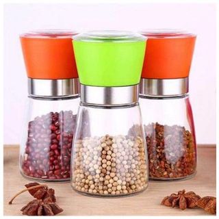 Dụng Cụ Đựng Và Xay Tiêu, Xay Hạt Tiêu, Muối, Xay To Nhỏ Tùy Chỉnh, Lọ Thuỷ Tinh, Nắp Nhựa