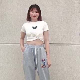 Quần bo chân nữ thể thao vải dày không xù lông,thiêu Mikey, đi chơi , đi làm BC01-XÁM TRẮNG
