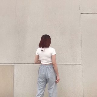 Quần bo chân nữ thể thao vải dày không xù lông,thiêu Mikey, đi chơi , đi làm BC01-XÁM TRẮNG