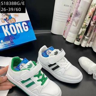 Giày thể thao trẻ em đế bằng màu trắng thời trang giá rẻ