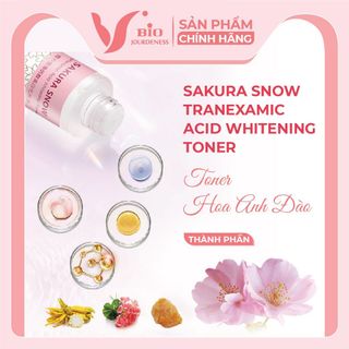 Toner Hoa Anh Đào Jourdeness giúp làn trắng sáng, hồng hào, mở đường dẫn cho các bước dưỡng