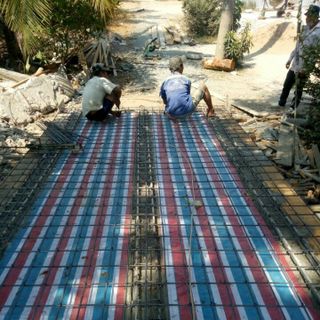 Bạt sọc 3 màu, bạt xây dựng, lót sàn bê tông, che mưa nắng (khổ 4mx50m)