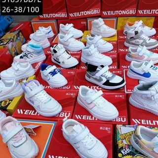 Giày thể thao trẻ em màu trắng sỉ giá lẻ S1857