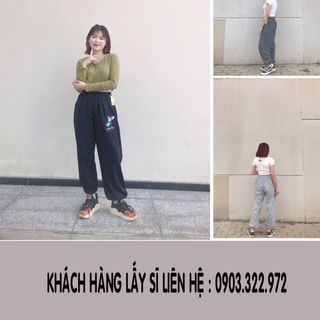 Quần bo chân nữ thể thao vải dày không xù lông,thiêu Mikey, đi chơi , đi làm BC01