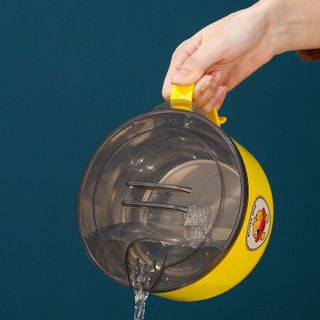 Ca ăn mì lòng inox có nắp đậy Vịt Vàng 15cm, Tô mì vịt vàng 15cm