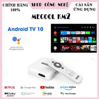 Android TV Box Mecool KM2, AndroidTV 10 bản quyền, Chứng chỉ Netflix 4K, Âm thanh Dolby, Điều khiển Voice Bluetooth