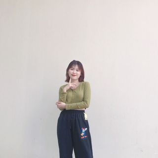 Quần bo chân nữ thể thao vải dày không xù lông,thiêu Mikey, đi chơi , đi làm BC01-ĐEN