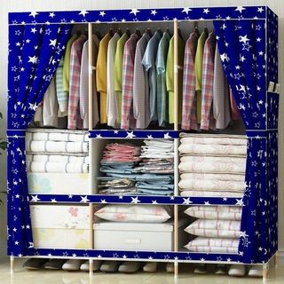 Tủ Vải 3 Buồng Khung Gỗ để quần áo