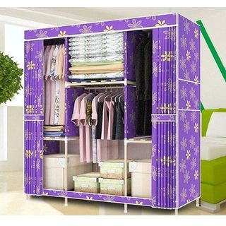 Tủ Vải 3 Buồng Khung Gỗ để quần áo
