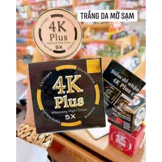 Kem 4K Plus Màu Đen Thái Lan dưỡng trắng,thâm nám xoá sạch ko tuy vet