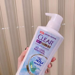 Dầu gội Clear anti dandruff ice cool menthol 480ml chính hãng Thái