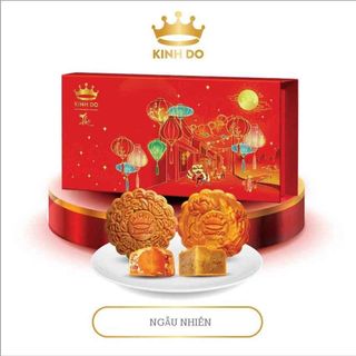 Hộp 4 Bánh Trung Thu 210g (2 Mặn, 2 Ngọt) Ngẫu Nhiên - Kinh Đô