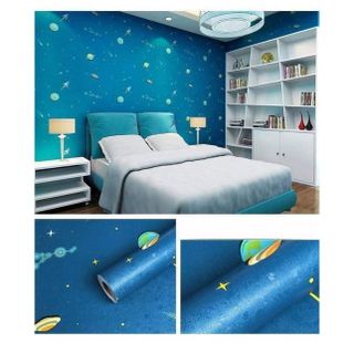 10m GIẤY DÁN TƯỜNG TÊN LỬA XANH (10m * 45cm)