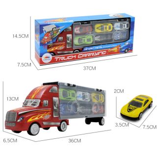 Đồ chơi xe container vận chuyển xe ô tô 6 chiếc