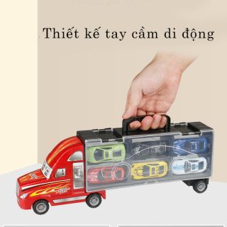 Đồ chơi xe container vận chuyển xe ô tô 6 chiếc