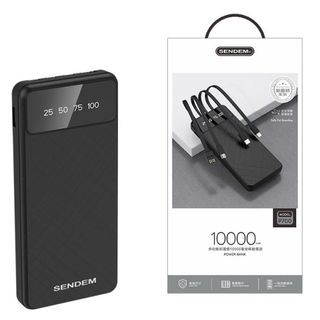 Sạc dự phòng Sendem P700 10000mah tích hợp 4 dây sạc