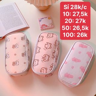 Túi Đựng Bút Gấu Màu Hồng (cái)