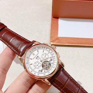 Đồng hồ da phatecck chạy cơ cao cấp nam