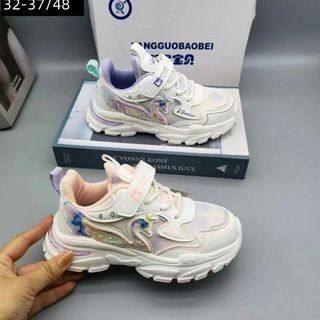 Giày thể thao bé gái phối lưới in hình thiên nga