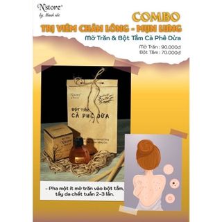 bich bột tắm cà phê dừa non thiên nhiên 100gam