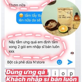 bich bột tắm cà phê dừa non thiên nhiên 100gam