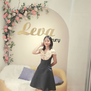 Đầm nơ bẹt vai cao cấp D2