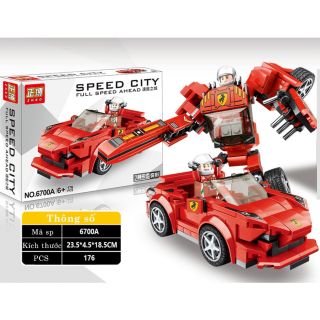 Đồ chơi lắp ráp Lego hình ô tô siêu nhân