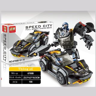 Đồ chơi lắp ráp Lego hình ô tô siêu nhân