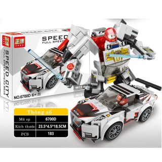 Đồ chơi lắp ráp Lego hình ô tô siêu nhân