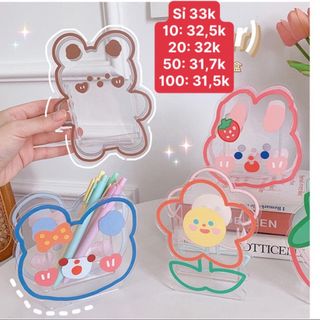 Hộp Đựng Bút Dễ Thương Trong Suốt Để Bàn (cái)