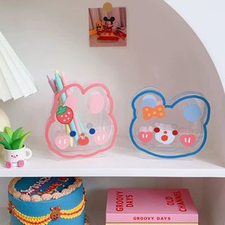 Hộp Đựng Bút Dễ Thương Trong Suốt Để Bàn (cái)