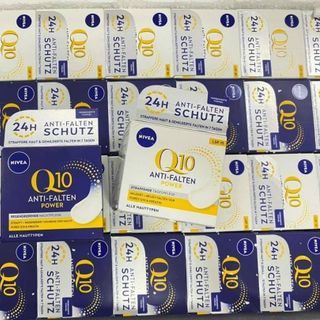 Cặp Kem dưỡng da ngày và đêm Nivea Q10 Power Anti-Falten làm giảm nếp nhăn, tái tạo da