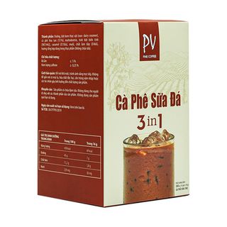 Cà Phê Hòa Tan Sữa Đá 3in1 15 gói x 16g - Phương Vy Coffee