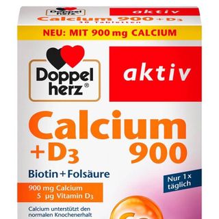 Viên uống Doppelherz aktiv Calcium 900 + D3 + Biotin + Folsäure, 30 viên - Nội địa Đức