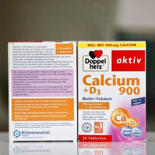 Viên uống Doppelherz aktiv Calcium 900 + D3 + Biotin + Folsäure, 30 viên - Nội địa Đức