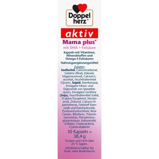 Vitamin tổng hợp cho bà bầu Doppelherz Mama plus + mit DHA + Folsaure, hộp 30 viên