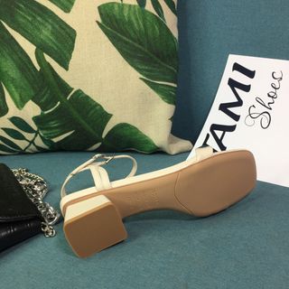 Sandal Nữ cao gót quai ngang đính đá CG0018