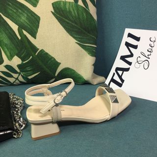 Sandal Nữ cao gót quai ngang đính đá CG0018