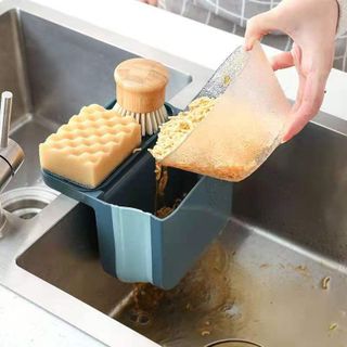 Giỏ đựng thực phẩm, lọc cặn bồn rửa bát gấp gọn