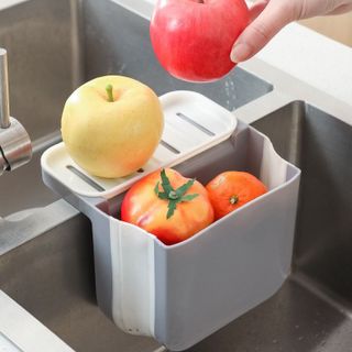 Giỏ đựng thực phẩm, lọc cặn bồn rửa bát gấp gọn