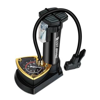 sỉ Bơm Hơi Đạp Chân West Biking Áp Suất Cao 140PSI Cho Xe Đạp Đường Trường MTB Kèm Ống Đồng Hồ Bơm Hơi Sàn Xe