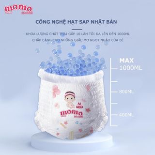 Bỉm MomoDiamond Organic dán/quần
