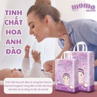 Bỉm MomoDiamond Organic dán/quần