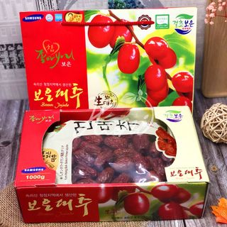 Táo Đỏ Hàn Quốc Sấy Khô Samsung Boeun Jujube 1Kg ( Trọng lượng táo 700g) Hani Healthy