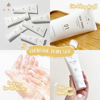 Sữa rửa mặt làm sạch và giảm mụn S.O.B Tea Tree Cleansing Foam
