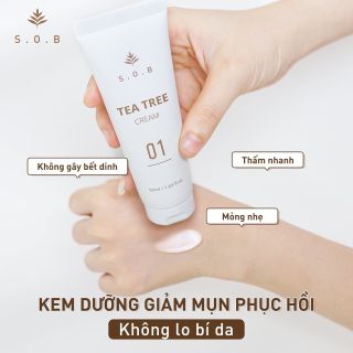 Kem dưỡng S.O.B trắng da và giảm mụn S.O.B Tea Tree Cream