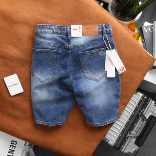 quần short jean nam chất jean co giản xịn sò dày dặn fom slim ngang gối, jean đã qua xử lý wash mền mịn size từ 55kg - 90kg